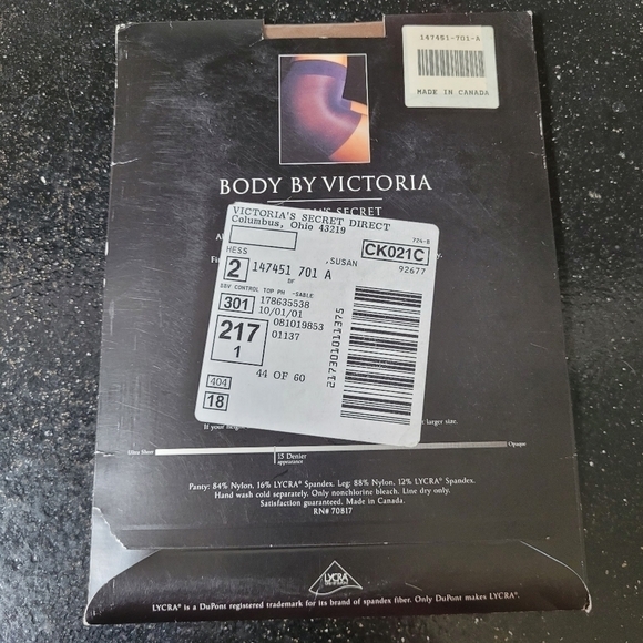 Victoria's Secret Control Top Panty Hose in Sable - Picture 3 of 3